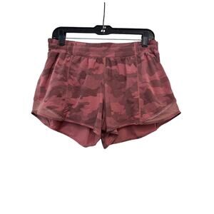 Lululemon Hotty Hot Pink Camo Shorts Sz 12 Tall GS